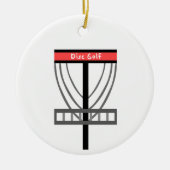 Schijf-Golf-mandje Keramisch Ornament (Voorkant)