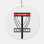 Schijf-Golf-mandje Keramisch Ornament (Achterkant)