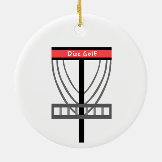 Schijf-Golf-mandje Keramisch Ornament (Achterkant)