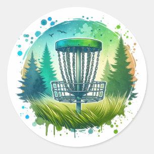 Schijf-Golf-mandje Ronde Sticker