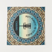 Schijf Golf mandje Wandkleed (Voorkant (horizontaal))