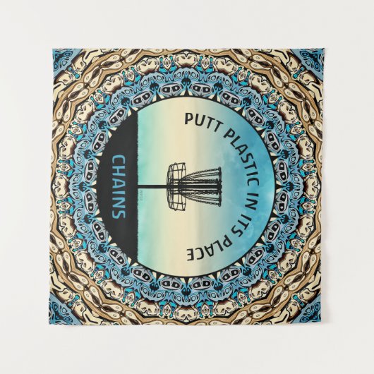 Schijf Golf mandje Wandkleed (Voorkant (horizontaal))