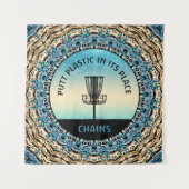 Schijf Golf mandje Wandkleed (Voorkant)