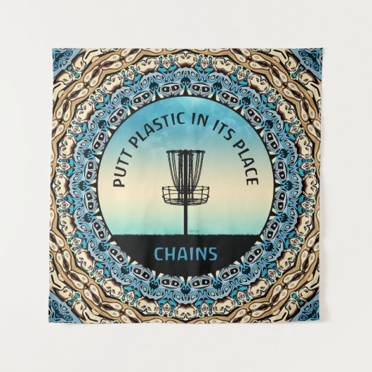 Schijf Golf mandje Wandkleed (Voorkant)