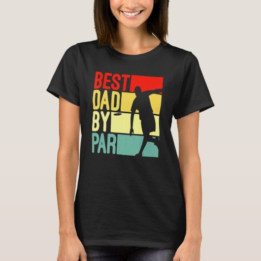 Schijf Golf Mannen Beste vader op Par Disk Golf  T-shirt (Voorkant)