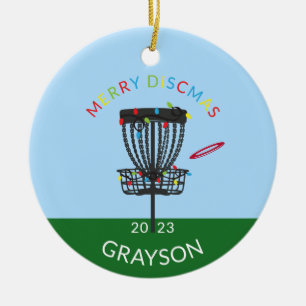 Schijf Golf Merry Discmas Kerstmis Keramisch Ornament