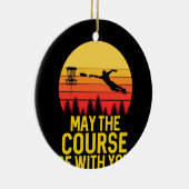 Schijf Golf met jou Keramisch Ornament (Rechts)