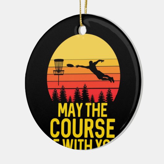 Schijf Golf met jou Keramisch Ornament (Links)
