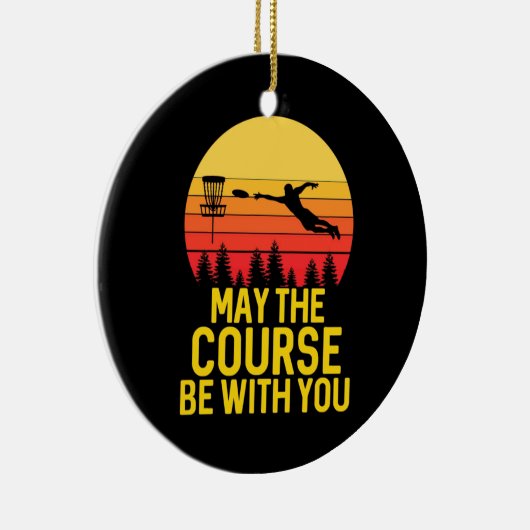 Schijf Golf met jou Keramisch Ornament (Rechts)