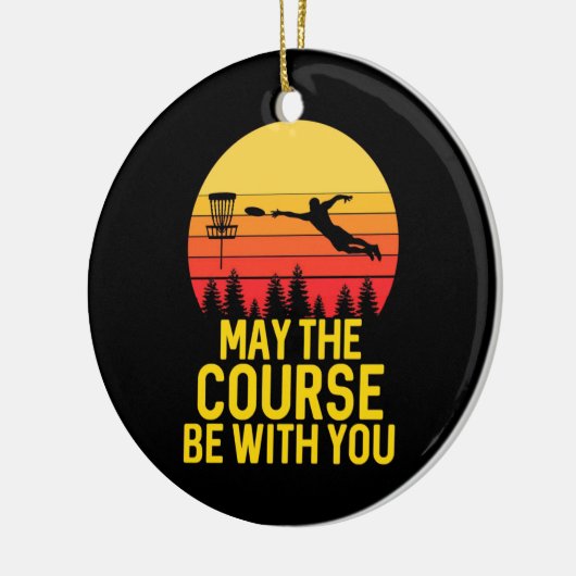 Schijf Golf met jou Keramisch Ornament (Links)