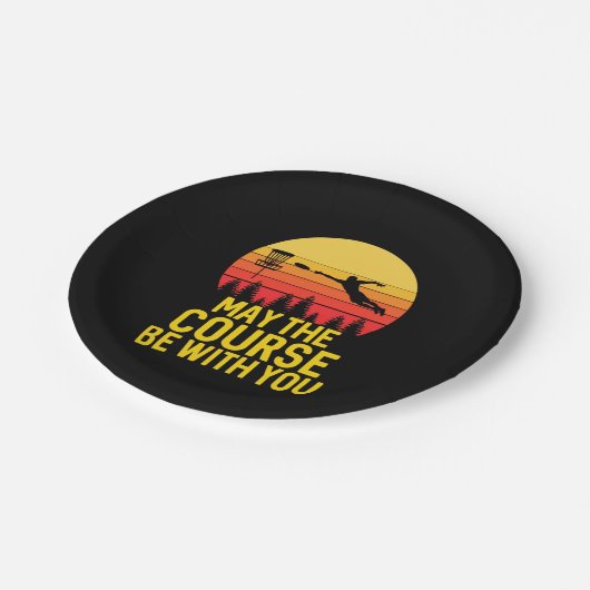 Schijf Golf met jou Papieren Bordje (Gekanteld)