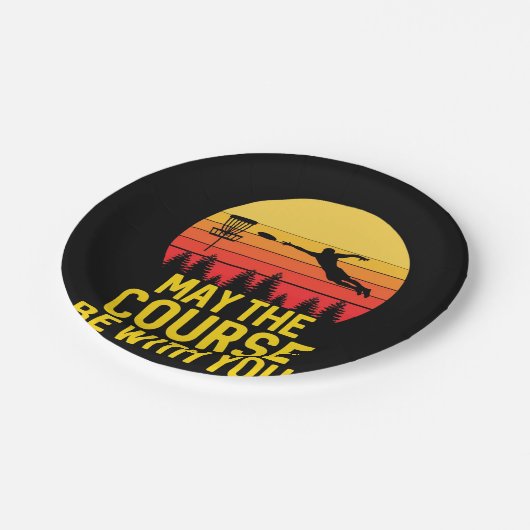 Schijf Golf met jou Papieren Bordje (Gekanteld)