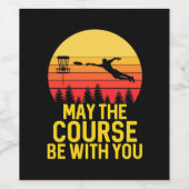 Schijf Golf met jou Wijn Etiket (Enkel label)