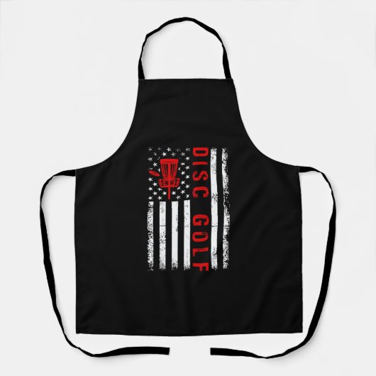 Schijf Golf met VS vlag beste golfcadeaus Schort (Voorkant)