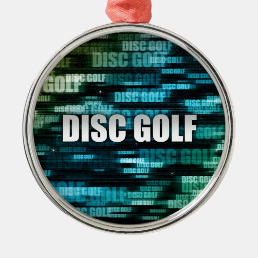 Schijf Golf Metalen Ornament (Voorkant)