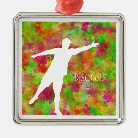 Schijf Golf Metalen Ornament (Voorkant)