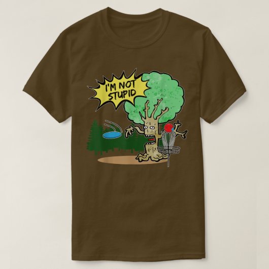 Schijf golf niet stom t-shirt (Design voorkant)