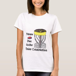 Schijf Golf onder kraamshirt voor de bouw T-shirt