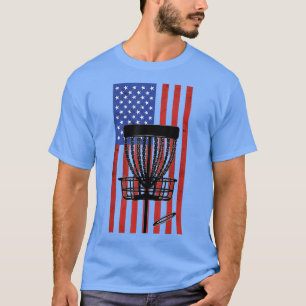 Schijf Golf Onderdruk Amerikaanse vlag 4e van T-shirt