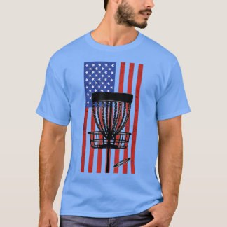 Schijf Golf Onderdruk Amerikaanse vlag 4e van T-shirt