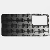 Schijf Golf Pens Black en White Samsung Galaxy Hoesje (Linkerkant)