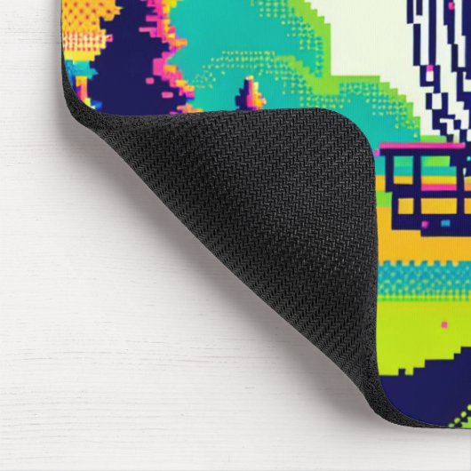 Schijf Golf Pin Pixel Art Muismat (Hoek)