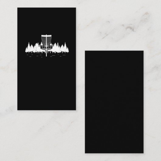 Schijf Golf Player Forest Sport Frisbee Disk Golfi Visitekaartje (Voorkant / Achterkant)