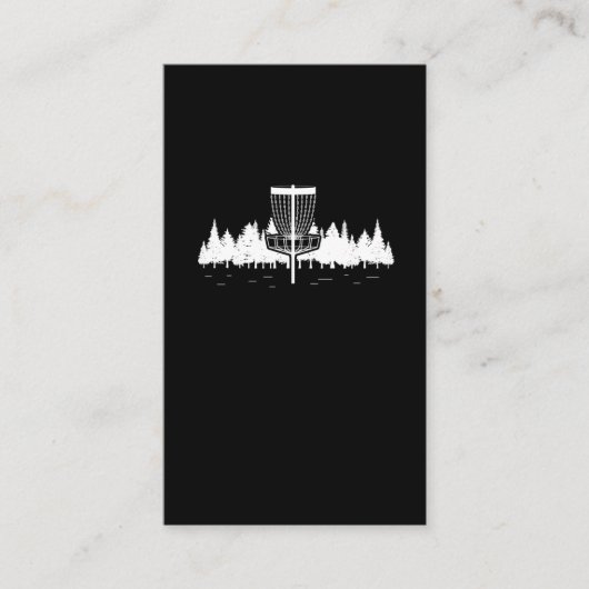 Schijf Golf Player Forest Sport Frisbee Disk Golfi Visitekaartje (Voorkant)