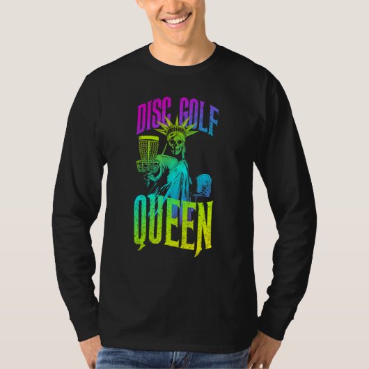 Schijf Golf Queen Gothic beeld van het vrijheidssk T-shirt (Voorkant)
