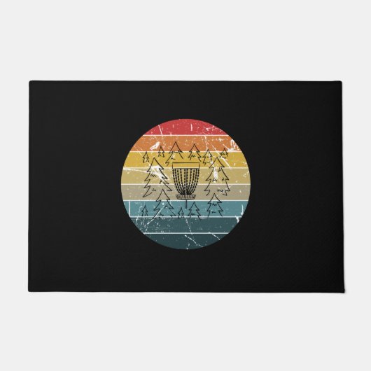 Schijf Golf Retro  Deurmat (Voorkant)