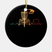  schijf Golf Retro hartslag Gift Disc Golf Keramisch Ornament (Voorkant)