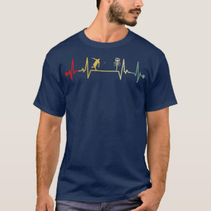 schijf Golf Retro Heartbeat Funny Disk Golf T-shirt