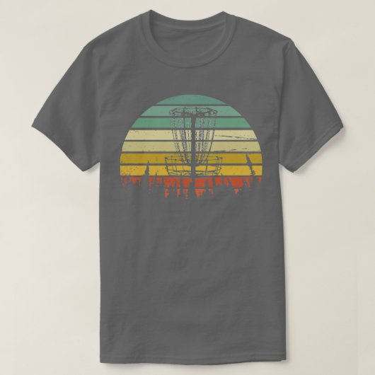 Schijf Golf retro sunset T-shirt (Design voorkant)