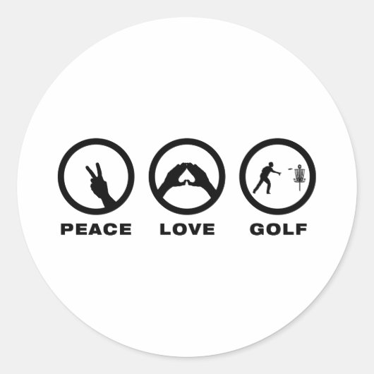 Schijf Golf Ronde Sticker (Voorkant)