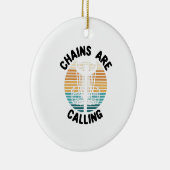 Schijf Golf-schijf Golf-mandje Keramisch Ornament (Rechts)