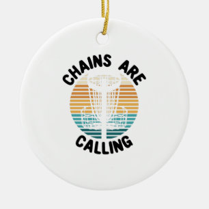 Schijf Golf-schijf Golf-mandje Keramisch Ornament