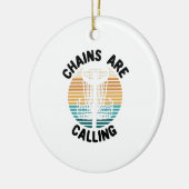 Schijf Golf-schijf Golf-mandje Keramisch Ornament (Links)