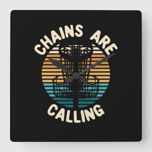 Schijf Golf-schijf Golf-mandje Vierkante Klok (Voorkant)