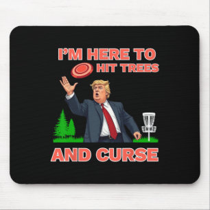 Schijf Golf Shirt Funny Hit Trees en Curse Retro d Muismat