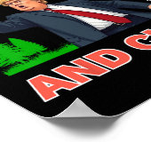 Schijf Golf Shirt Funny Hit Trees en Curse Retro d Poster (Hoek)