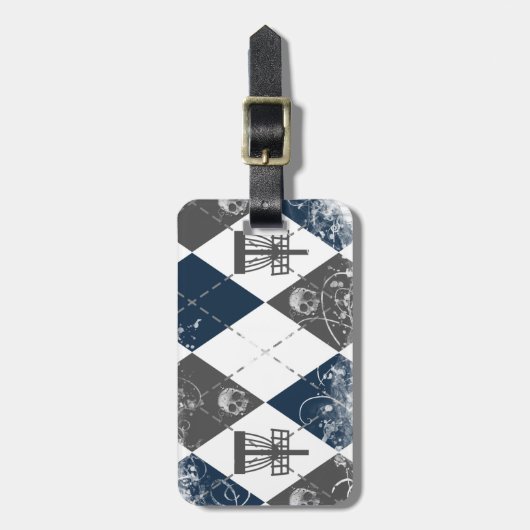 Schijf-Golf-stijlontwerp Bagagelabel (Voorkant verticaal)