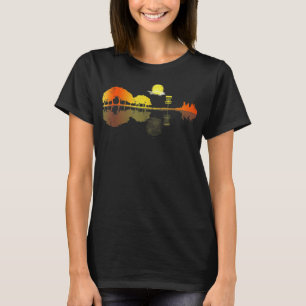 Schijf Golf Sunset Guitar Guitarist Player Golfing T-shirt