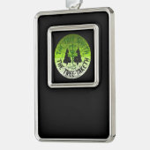 Schijf Golf Verzilverd Omlijst Ornament (Links)