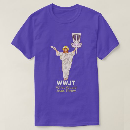 Schijf Golf wat Jezus Frisbee grappig zou vinden v T-shirt (Design voorkant)