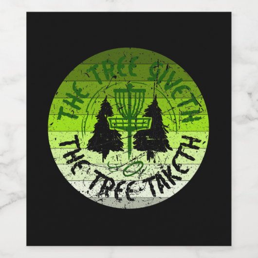 Schijf Golf Wijn Etiket (Enkel label)