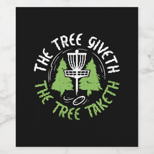 Schijf Golf Wijn Etiket (Enkel label)