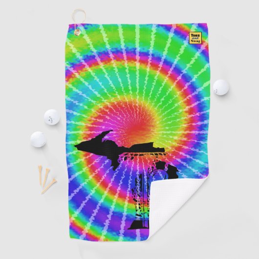 Schijf-golfhanddoek - Michigan-kabelkleurstof Golfhanddoek (Insitu)