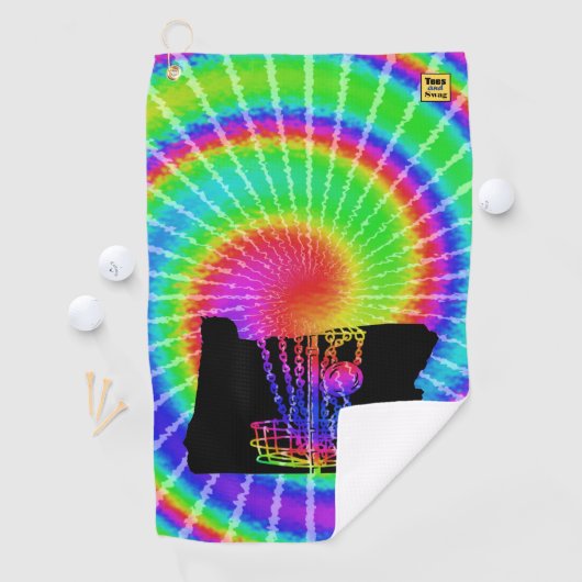 Schijf-golfhanddoek - Oregon-kabelkleurstof Golfhanddoek (Insitu)