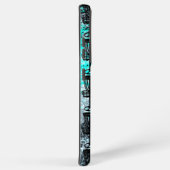 Schijf-Golfpenblauw en zwart Samsung Galaxy Hoesje (Rechterkant)