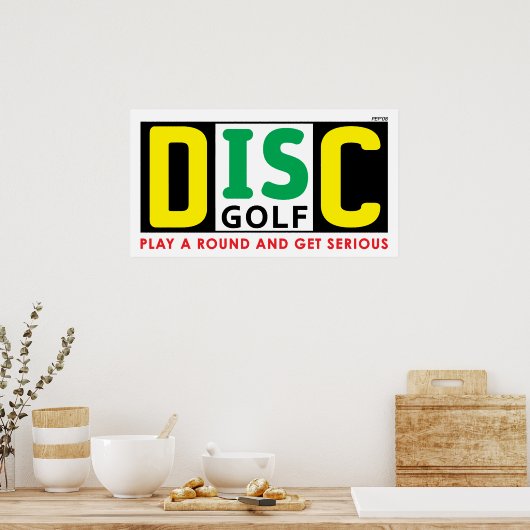 Schijf is Golf Poster (Keuken)